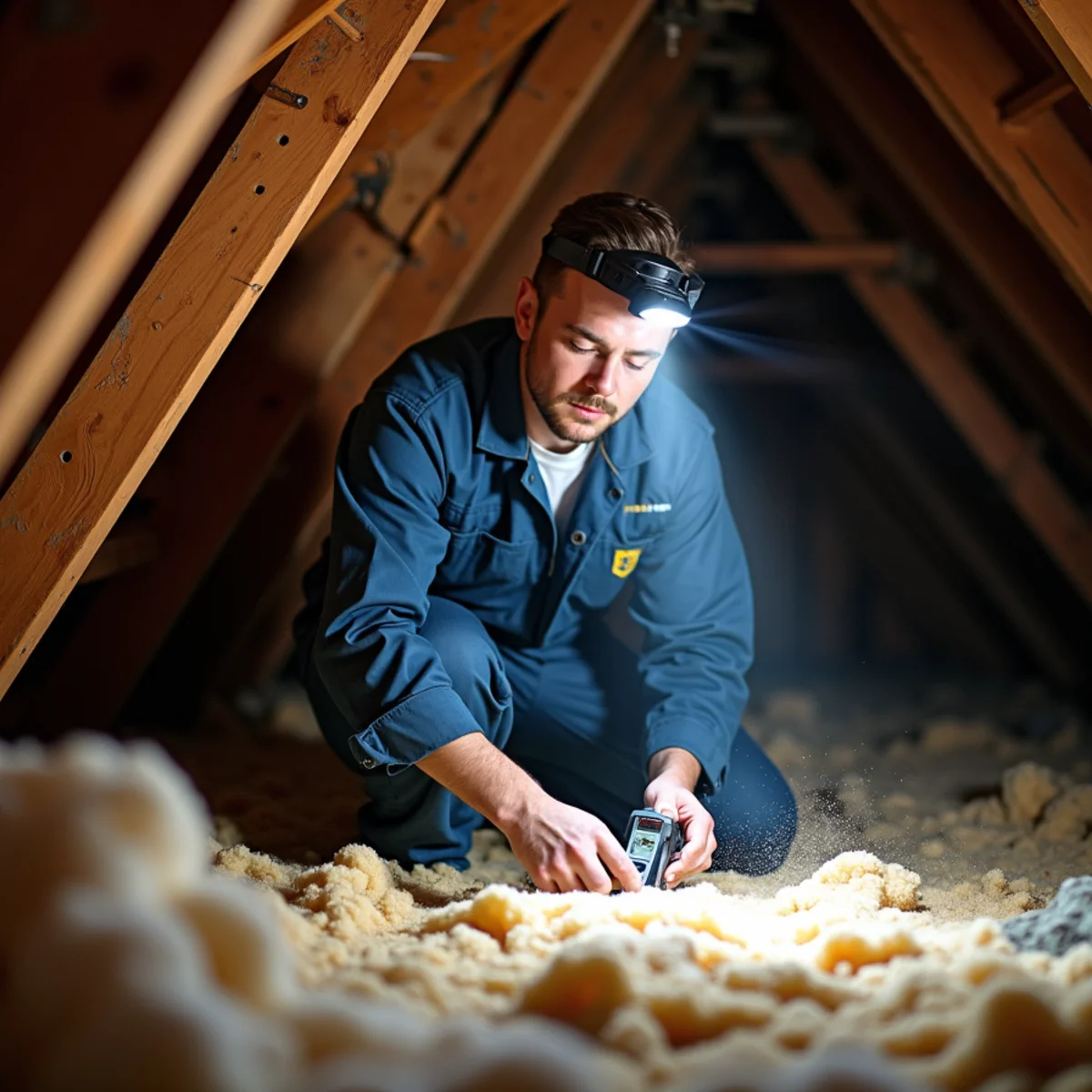 Roof leak water damage being dried in a Roseville home attic and ceiling