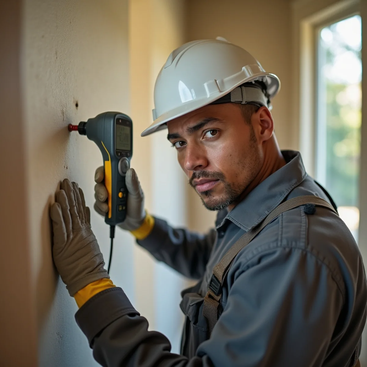 Water damage restoration crew working in a Cameron Park foothill home