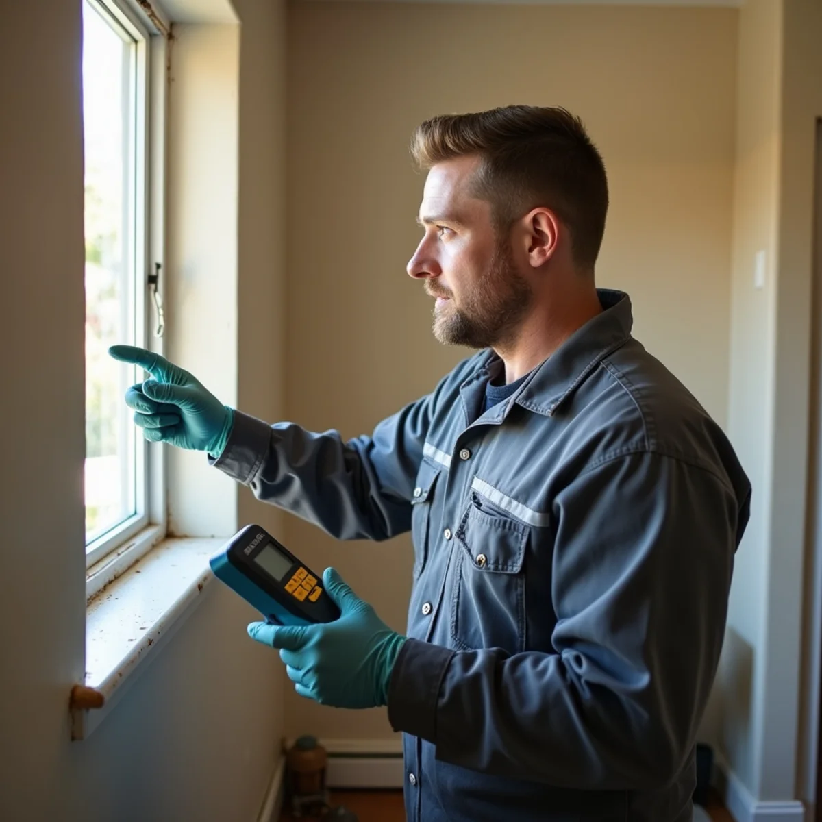 Water damage restoration crew drying a frozen burst pipe in a Meadow Vista home
